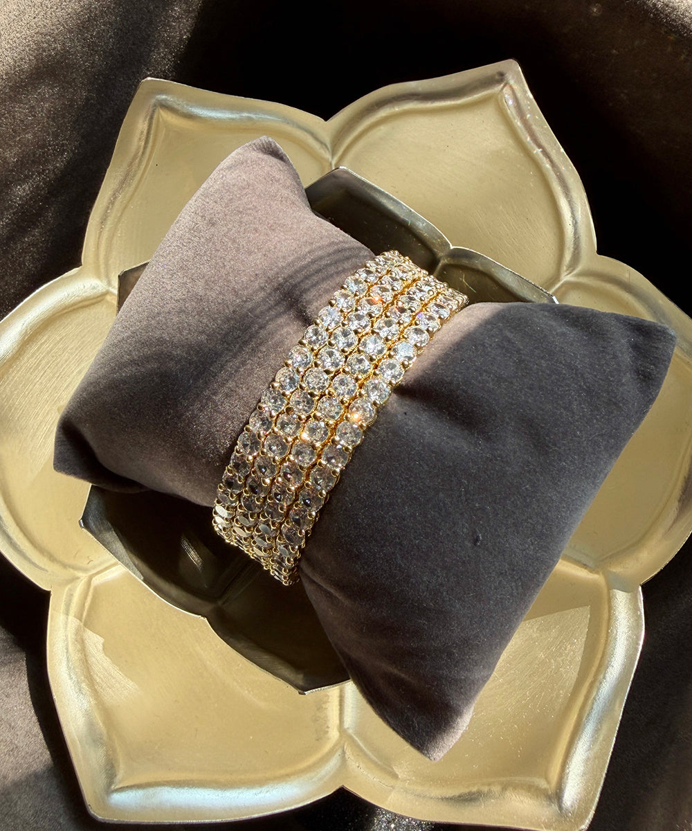 Running Faux Diamond Bangles
