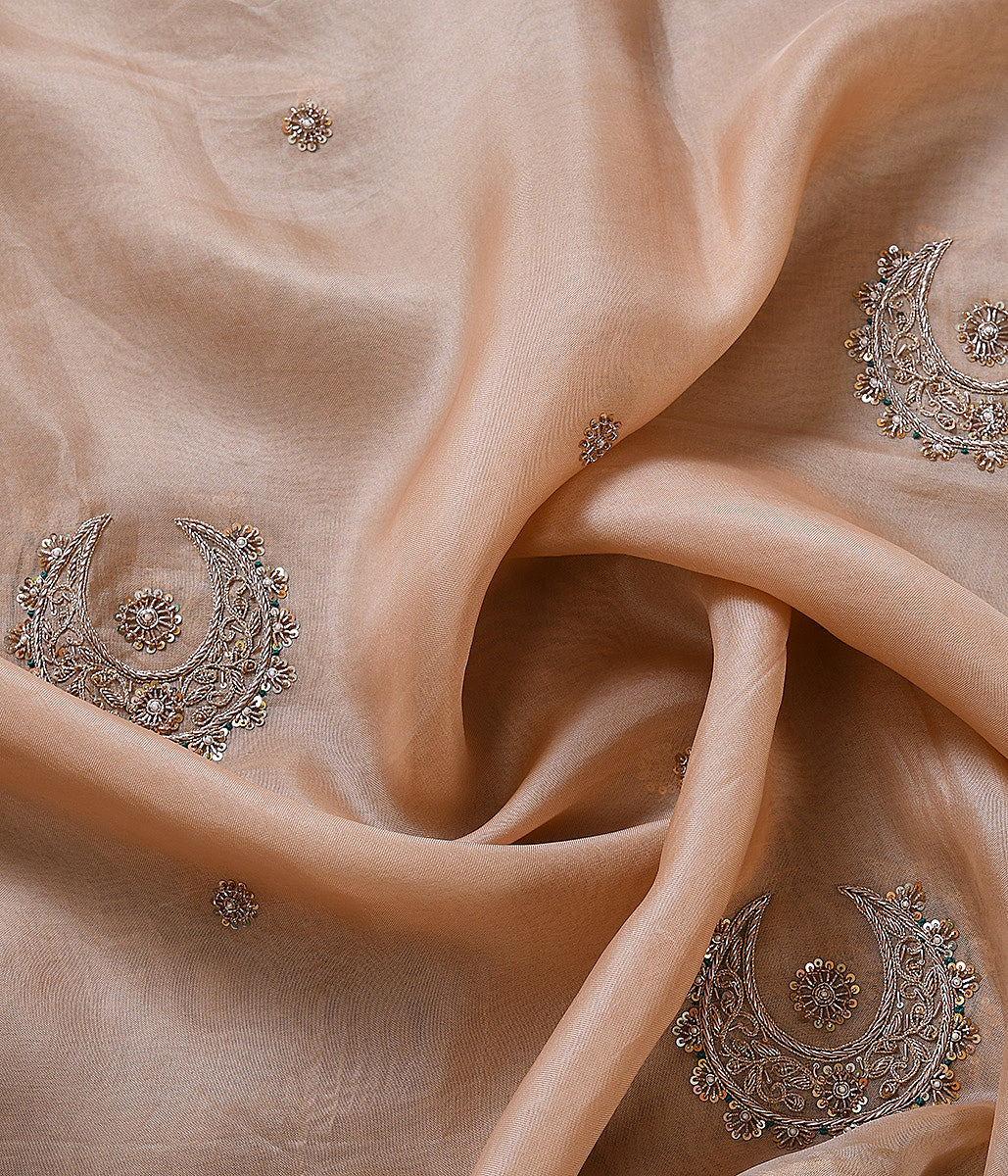 Handwoven_Peach_Organza_Chaand_Boota_Zardozi_Dupatta_WeaverStory_06