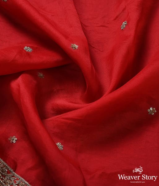 Handwoven_Red_Border_Dupatta_WeaverStory_06