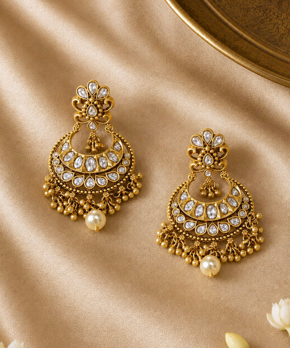 Heeri Chand Kundan Earrings
