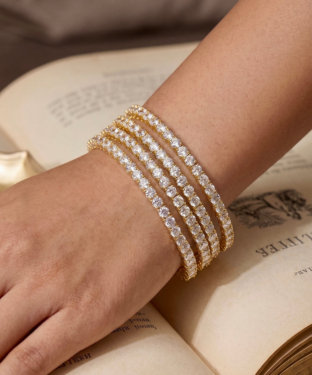 Running Faux Diamond Bangles