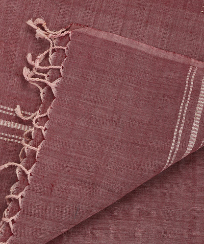 Handloom Brick Cotton Fish Motif Ikat Stole