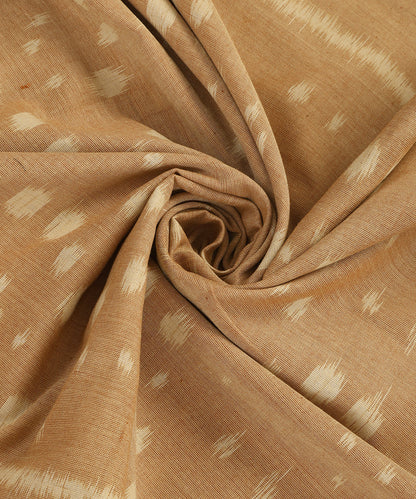 Beige Handloom Cotton Ikat Stole With Bootas