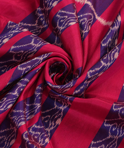 Rani Pink Handloom Cotton Shankh Motif Ikat Stole