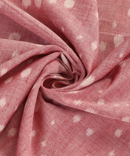 Pink Handloom Cotton Ikat Stole With Bootas