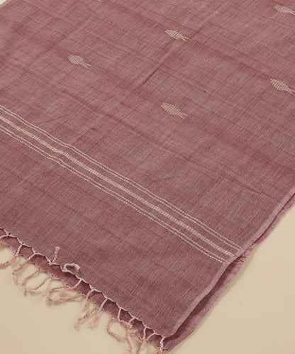 Brick Handloom Cotton Fish Motif Ikat Stole