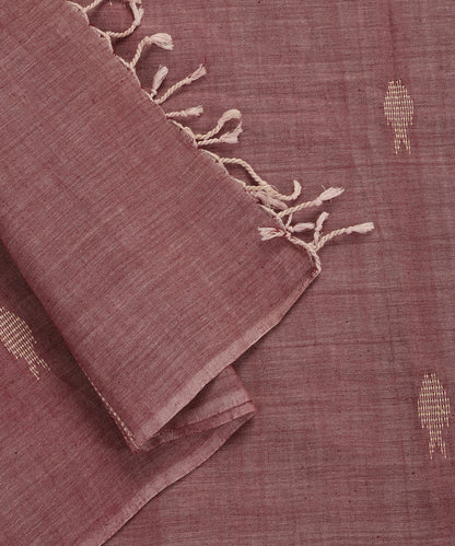 Brick Handloom Cotton Fish Motif Ikat Stole