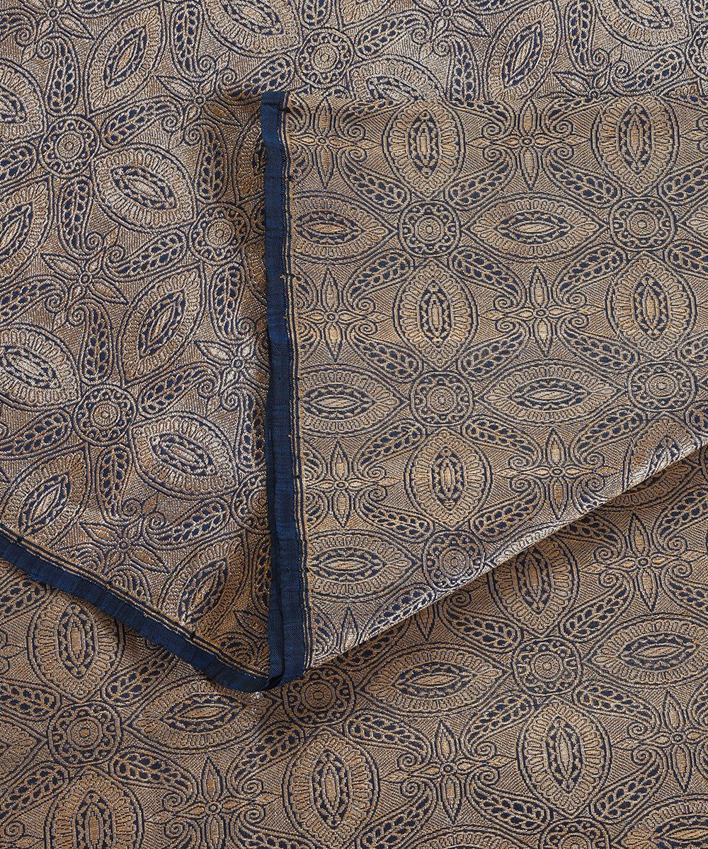 Blue Tested Zari Brocade Fabric