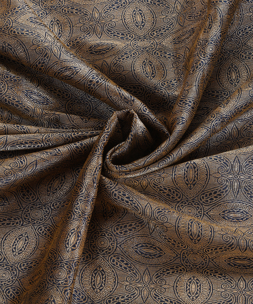 Blue Tested Zari Brocade Fabric