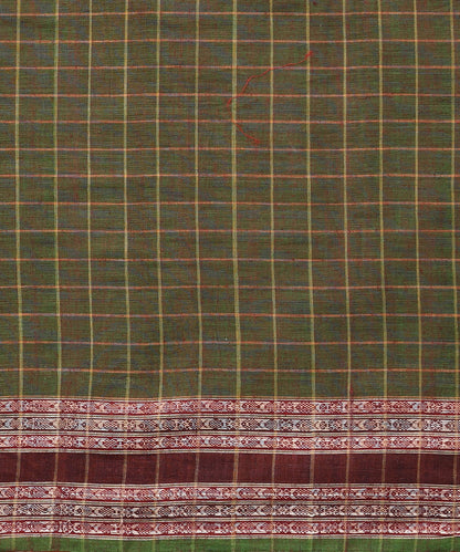 Green Handloom Bichitra Motif Cotton Ikat Saree