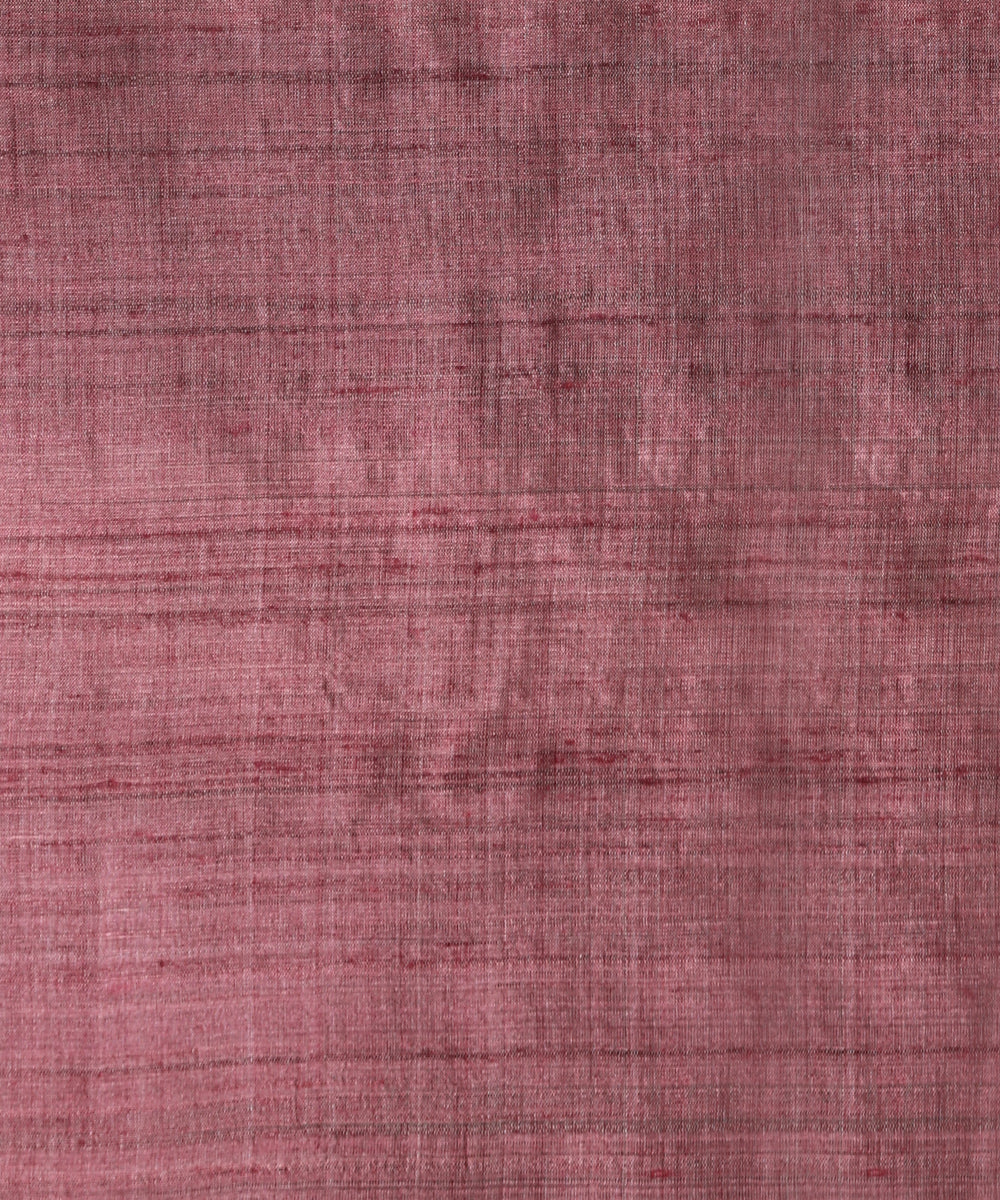 Pink-Mustard Handloom Tussar Ikat Saree With Gradient Hues