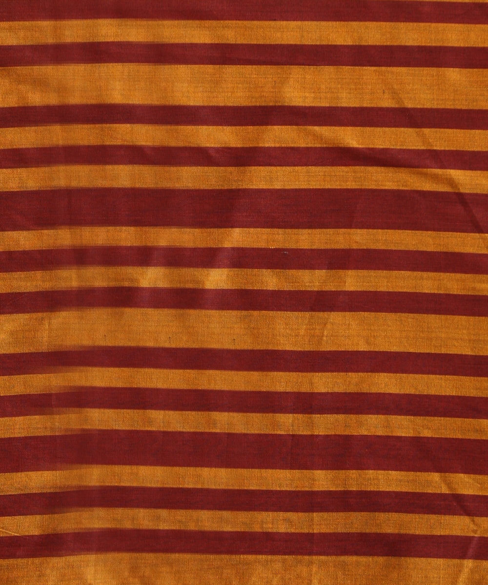 Mustard Handloom Cotton Silk Ikat Saree With Shankh Motif