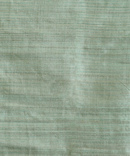 Grey-Green Handloom Tussar Ikat Saree With Gradient Hues