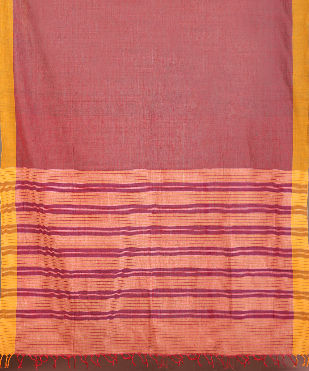Maroon Handloom Cotton Ikat Saree