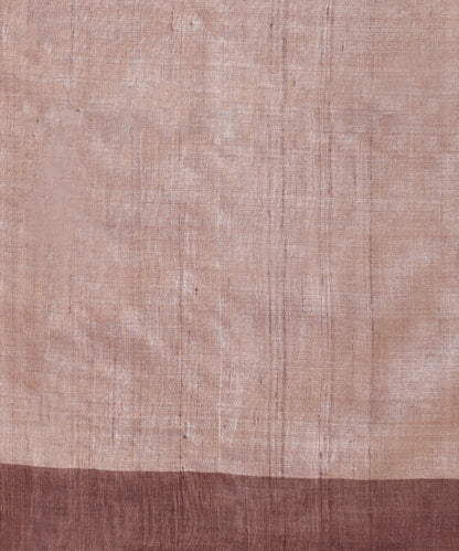 Grey Handloom Tussar Ikat Saree With Chevron Booti Motif