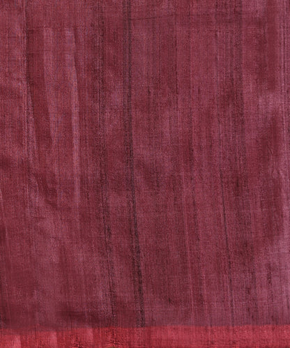 Wine Handloom Bandha Tussar Ikat Saree