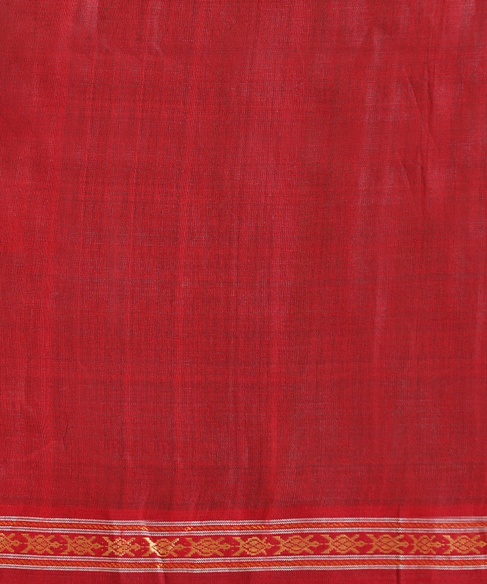 Wine Handloom Kachua Motif Tussar Cotton Ikat Saree