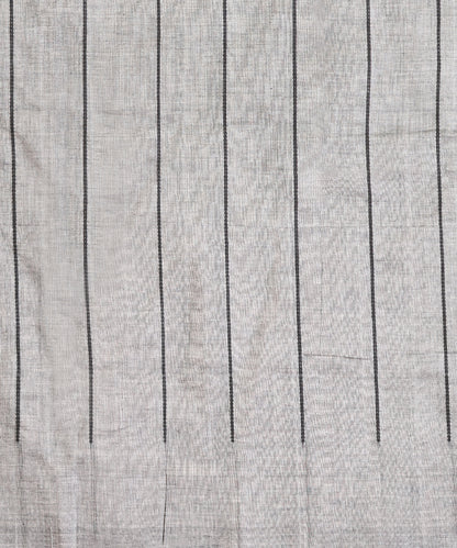 Black Handloom Matasya Motif Cotton Ikat Saree