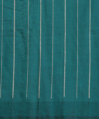 Blue Handloom Cotton Tortoise Motif Ikat Saree