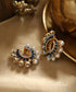 Divya_Handcrafted_Earrings_With_Semi_Precious_Stones_And_Pearls_WeaverStory_01