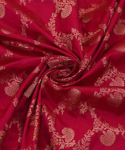 Rani_Pink_Handloom_Pure_Katan_Silk_Banarasi_Dupatta_With_Cutwork_Jaal_WeaverStory_05