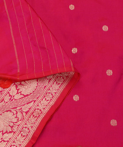 Rani_Pink_Handloom_Pure_Katan_Silk_Banarasi_Dupatta_With_Konia_WeaverStory_04