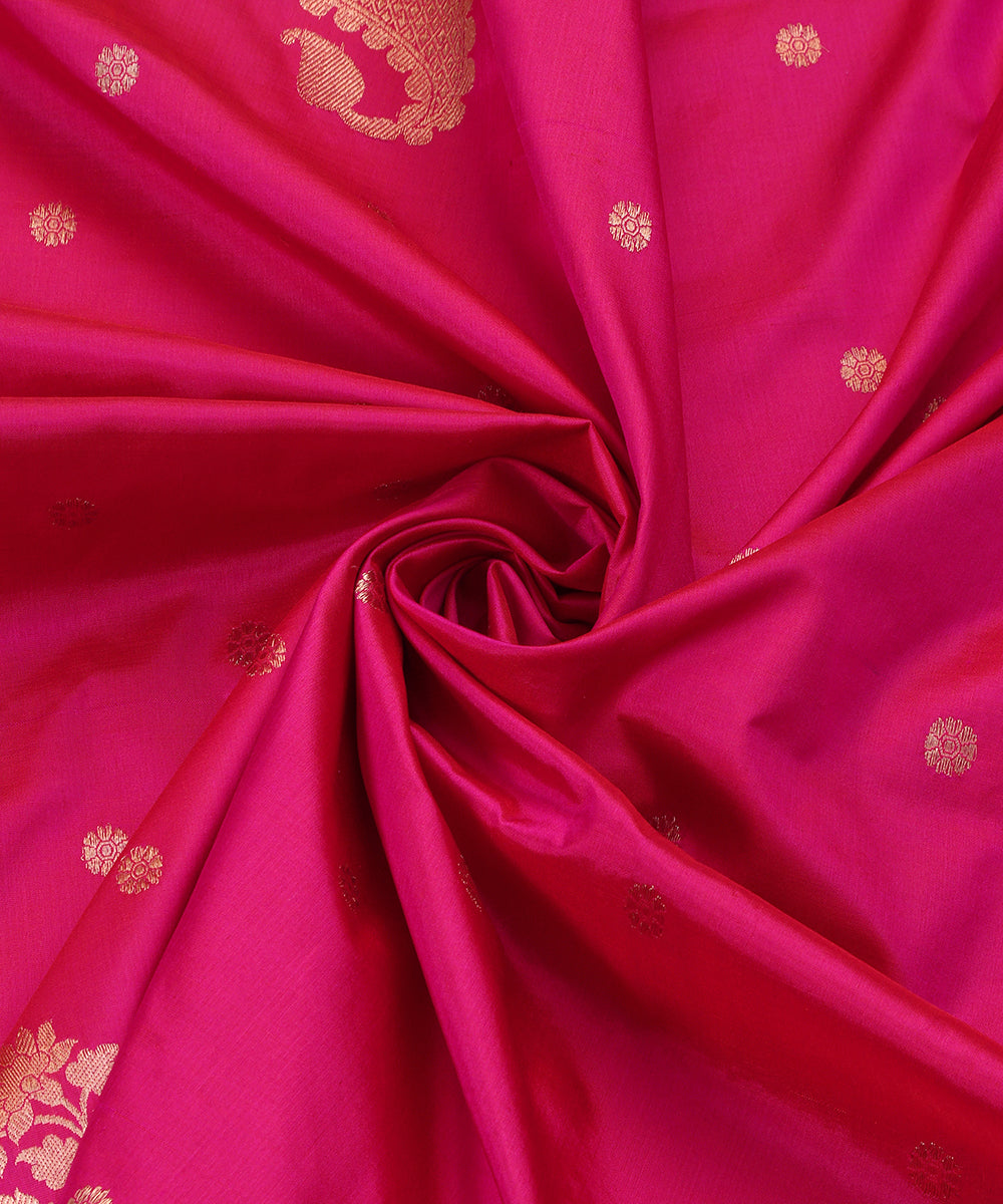 Rani_Pink_Handloom_Pure_Katan_Silk_Banarasi_Dupatta_With_Konia_WeaverStory_05