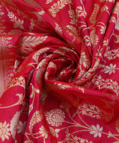 Handloom_Pink_Dual_Tone_Pure_Katan_Silk_Banarasi_Dupatta_With_Cutwork_Jaal_Dupatta_WeaverStory_05