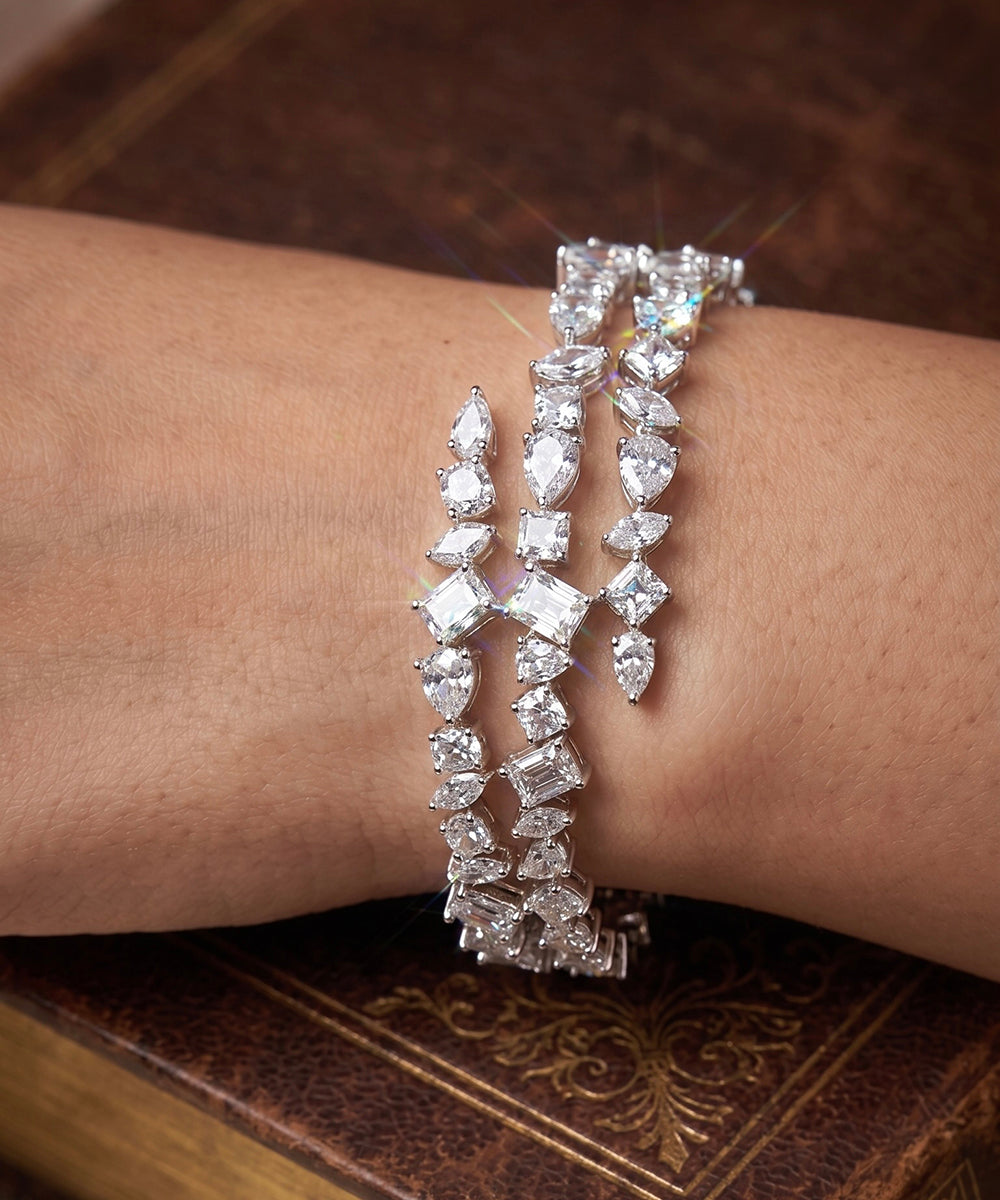 Zircon Cascade Openable Bangle