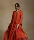 Burnt_Orange_Hand_Embroidered_Pure_Chanderi_Notched_Neck_Anarkali_Kurta_With_Pants_And_Dupatta_WeaverStory_01