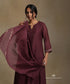 Plum_Hand_Embroidered_Pure_Chanderi_Side_Kali_Kurta_With_Pants_And_Dupatta_WeaverStory_01