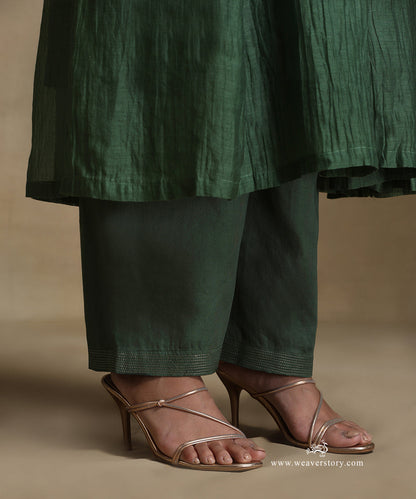 Green_Hand_Embroidered_Pure_Chanderi_Kurta_With_Pants_And_Dupatta_WeaverStory_05