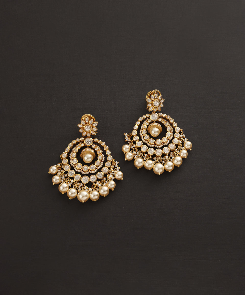 Nihal_Handcrafted_Pure_Silver_Moissanite_Polki_Earrings_With_Pearls_WeaverStory_02