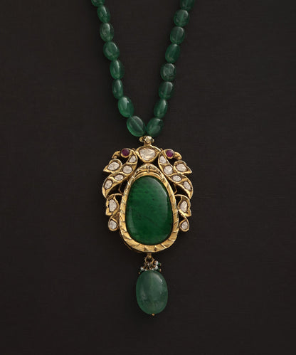 Vienna_Handcrafted_Pure_Silver_Necklace_With_Emeralds_WeaverStory_03