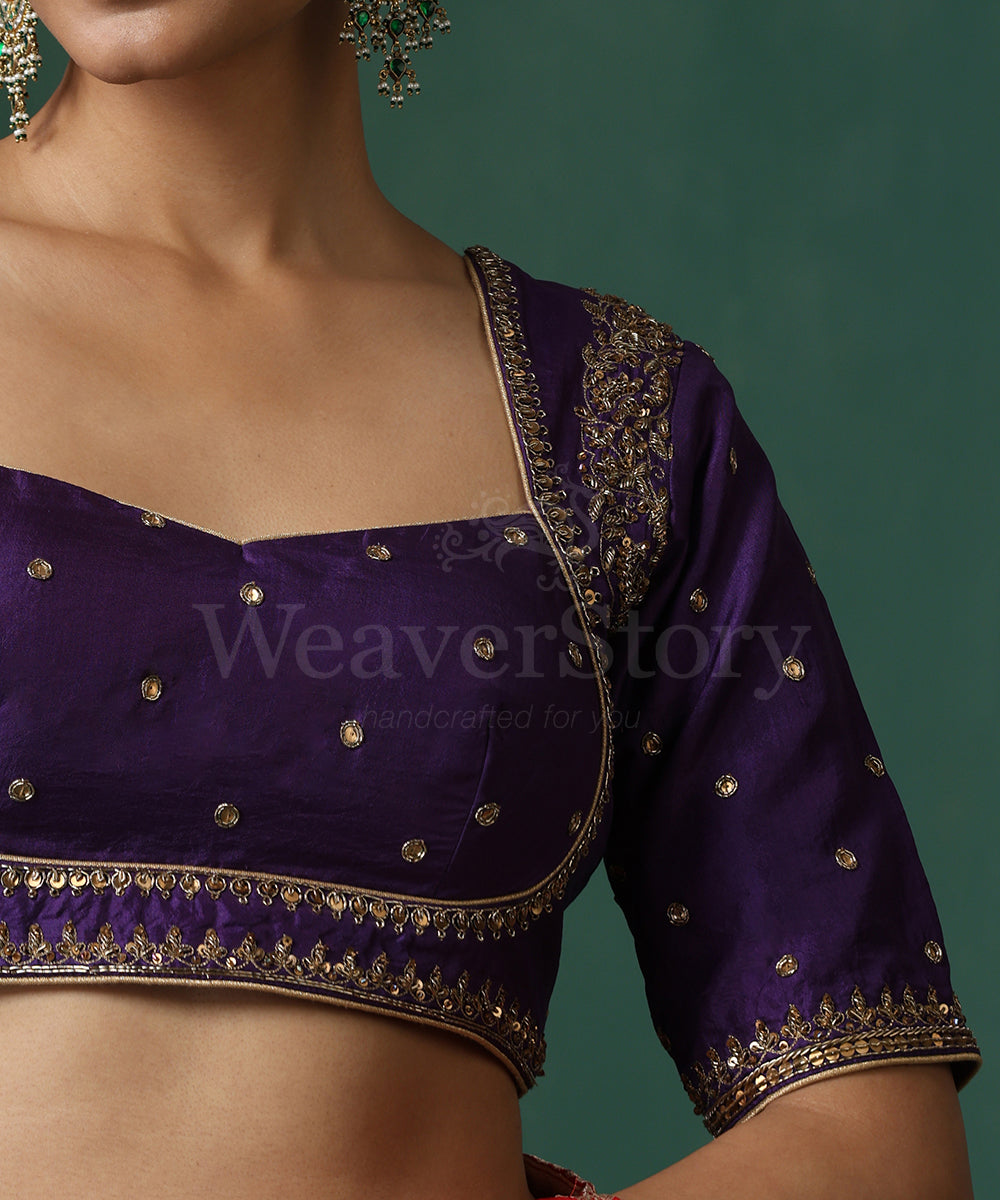 Purple_Choli_Cut_Pure_Silk_Blouse_With_Hand_Embrodered_Zardozi_WeaverStory_03