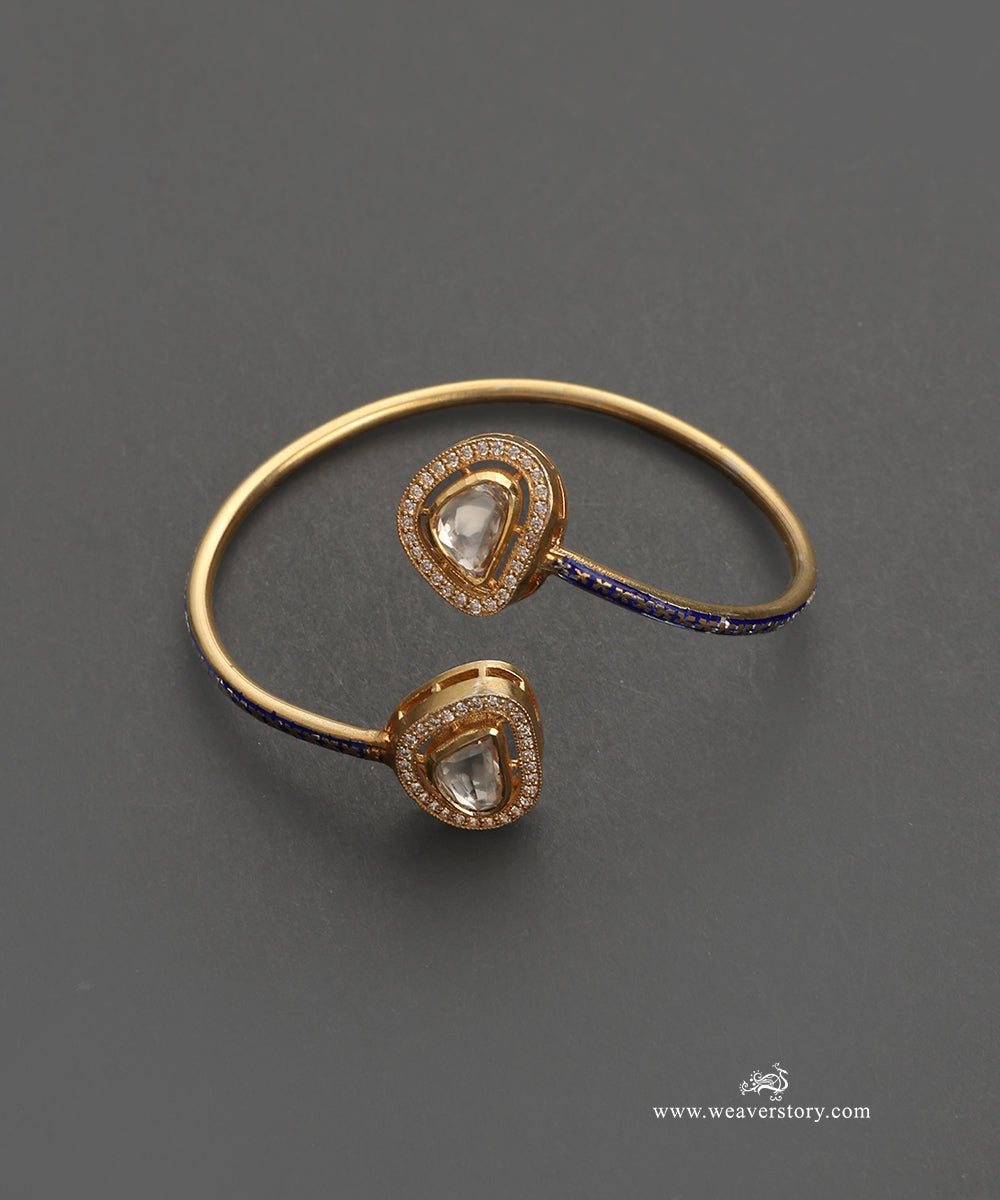 Dalia_Handcrafted_Silver_Openable_Cuff_Bangle_With_Meenakari_Jadau_Work_WeaverStory_02