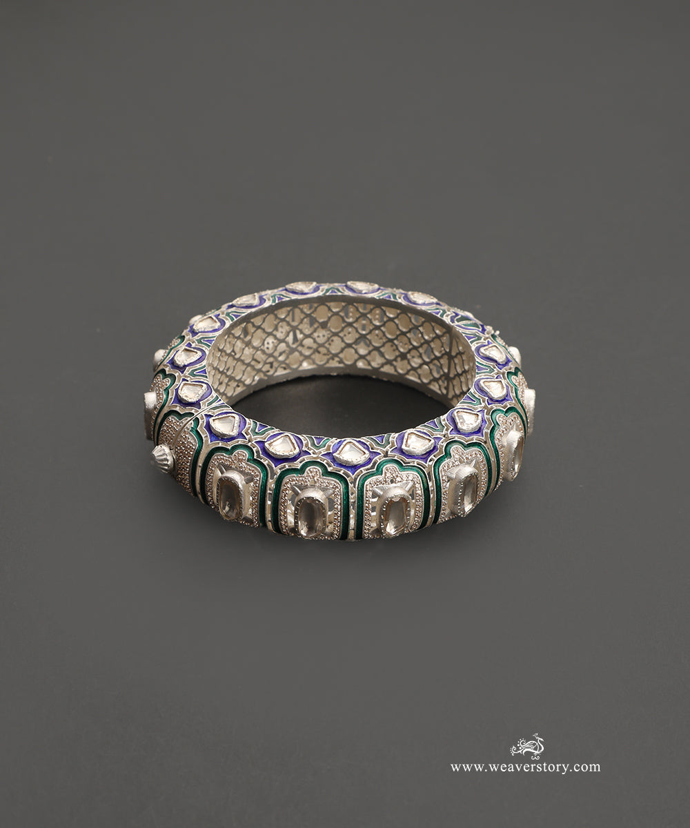 Eman_Handcrafted_Silver_Openable_Bangles_With_Meenakari_Jadau_Work_WeaverStory_03