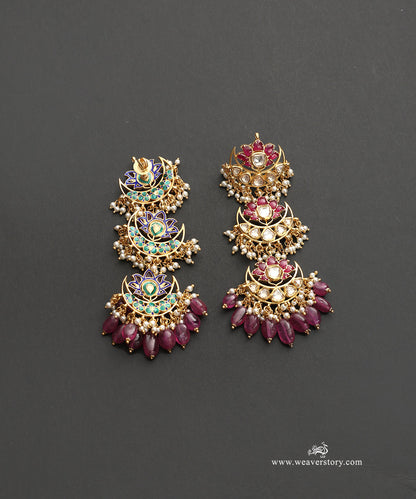 Farnaz_Handcrafted_Silver_Chandbali_Earrings_With_Meenakari_Jadau_Work_WeaverStory_03