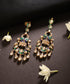 Mayurangana_Blue_&_Green_Meenakari_Kundan_Chandbali_Earrings_WeaverStory_01