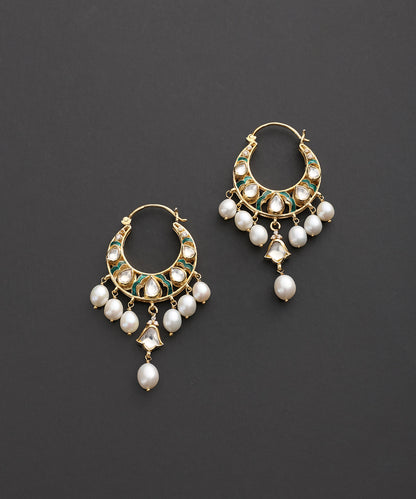 Mrinalini_Green_Meenakari_Kundan_Pearl_Chandbali_Earrings_WeaverStory_02