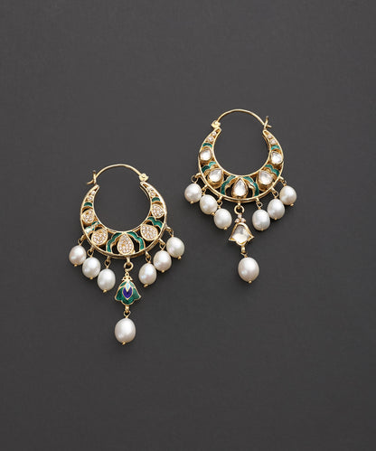 Mrinalini_Green_Meenakari_Kundan_Pearl_Chandbali_Earrings_WeaverStory_03