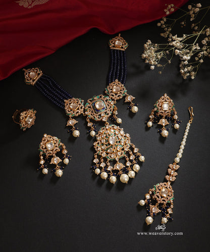 Anam_Handcrafted_Silver_Necklace_Set_with_Earrings_and_Teeka_in_Meenakari_Jadau_Work_WeaverStory_01