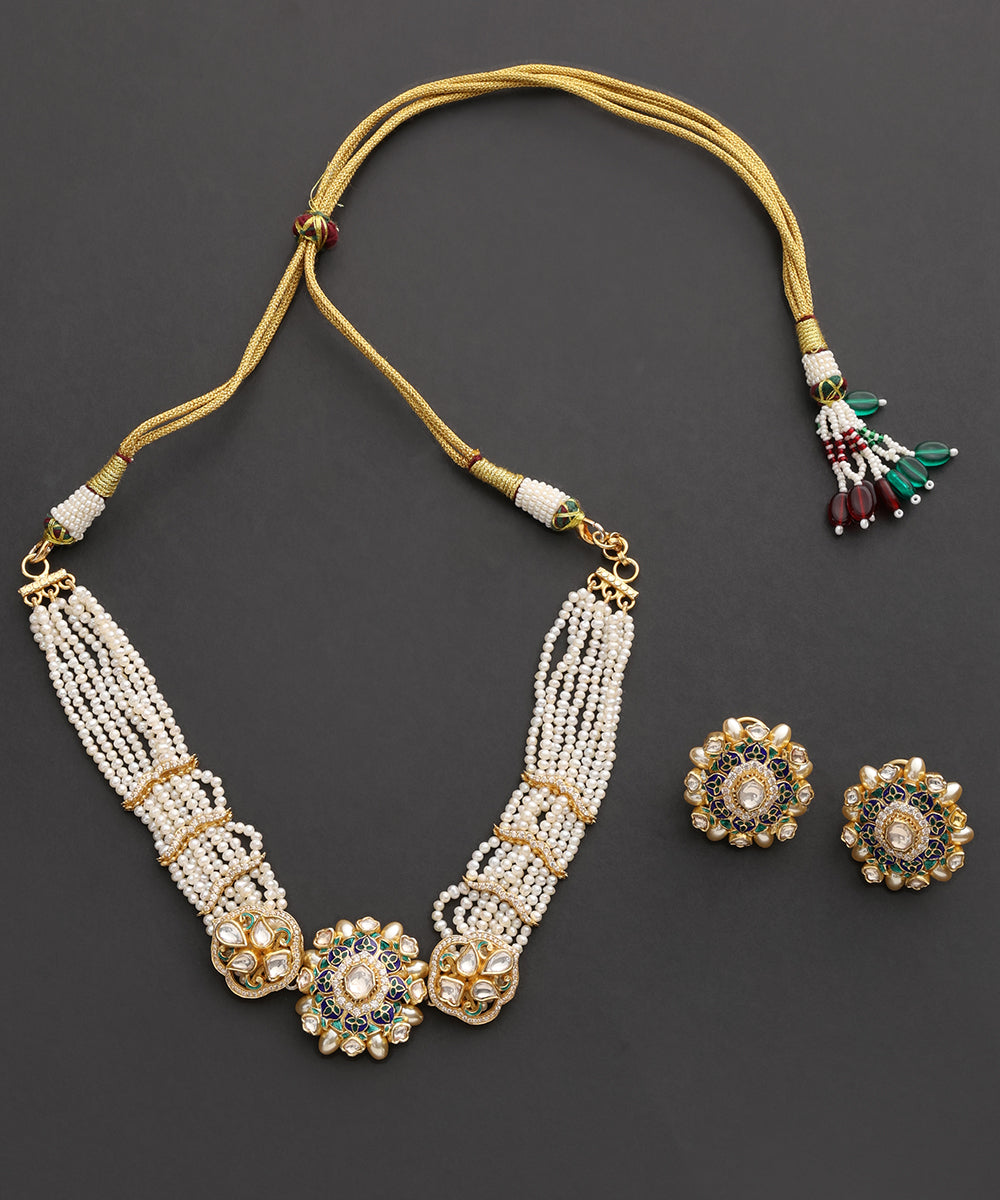 Padmaraga_Pearl_&amp;_Meenakari_Kundan_Choker_Set_WeaverStory_02