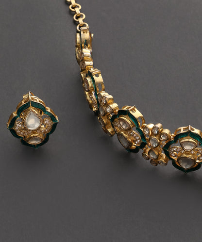 Padmika_Emerald_Green_Meenakari_Kundan_Choker_Set_WeaverStory_03