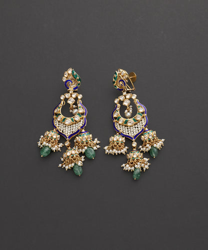 Rajmor_Gold-Plated_Silver_Meenakari_Chandbali_Earrings_WeaverStory_02
