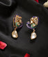 Neelmayuri_Blue_&_Green_Meenakari_Kundan_Peacock_Drop_Earrings_WeaverStory_01