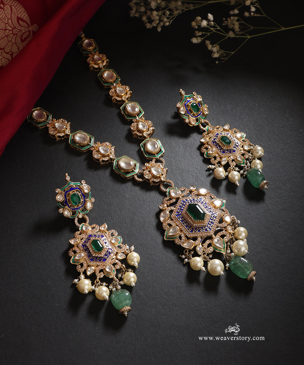 Arzoo_Handcrafted_Silver_Necklace_With_Meenakari_Jadau_Work_WeaverStory_01