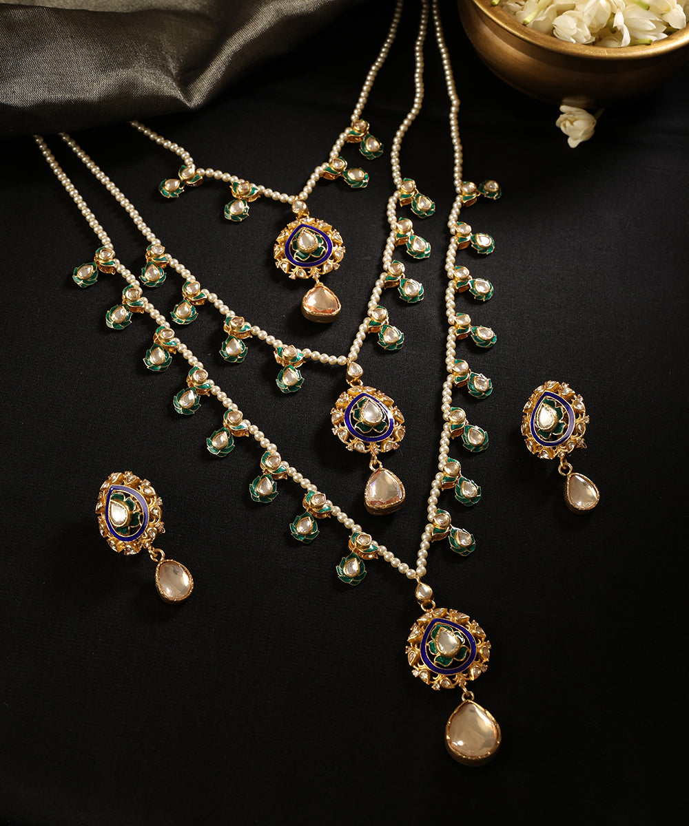 Shabnam_Three-Layer_Kundan_Pearl_Necklace_Set_with_Meenakari_WeaverStory_01
