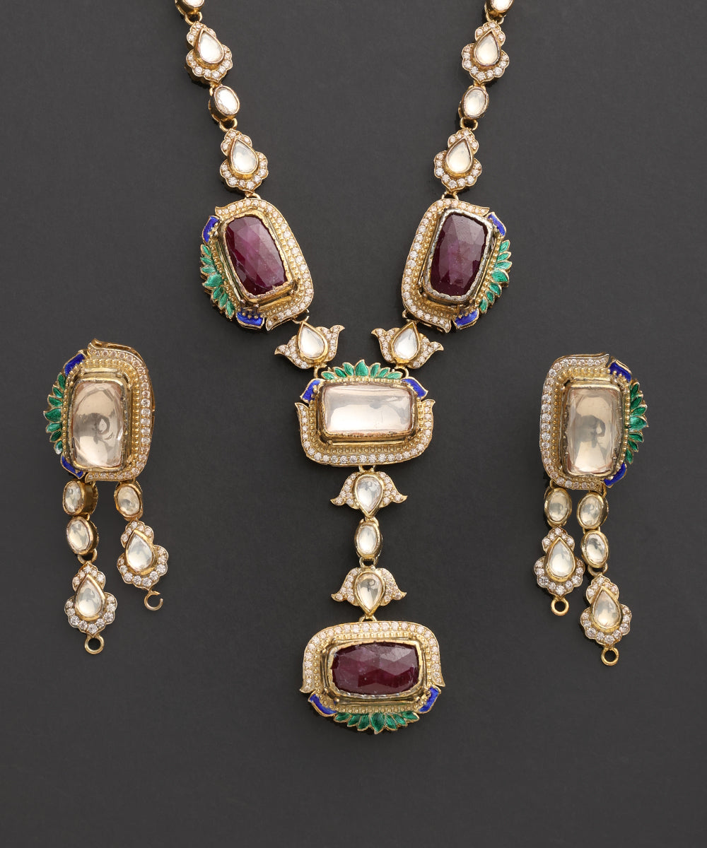 Gulnaar_Kundan_Necklace_Set_with_Ruby-Red_Stones_&amp;_Meenakari_WeaverStory_03