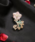 Gulabi_Saba_Gold_Plated_Pure_Silver_Floral_Meenakari_Brooch_WeaverStory_01